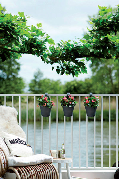 Hanging Balcony Pots anthracite Hanging Balcony Pots anthracite